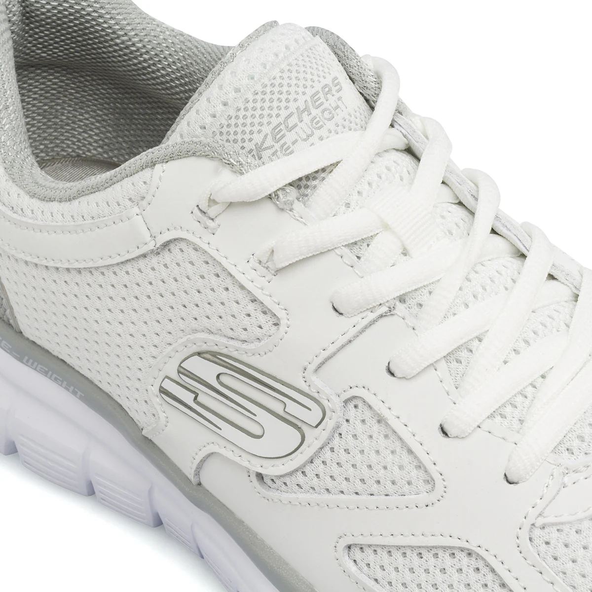 Sneakers bianche da Uomo con Memory Foam Lite-Weight Skechers Burns - Image 5