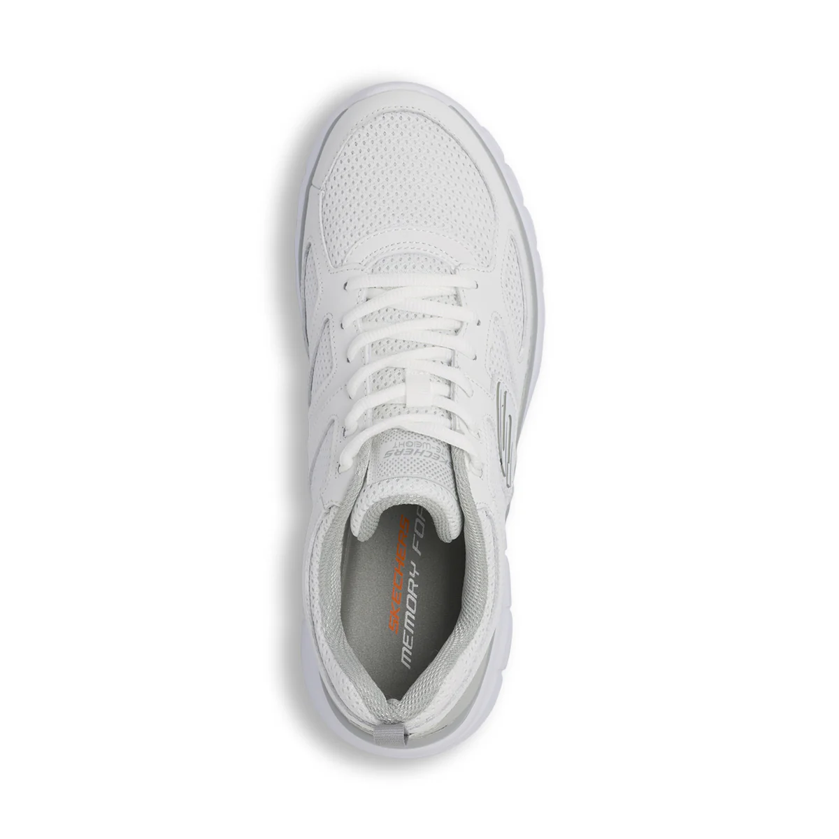 Sneakers bianche da Uomo con Memory Foam Lite-Weight Skechers Burns - Image 6
