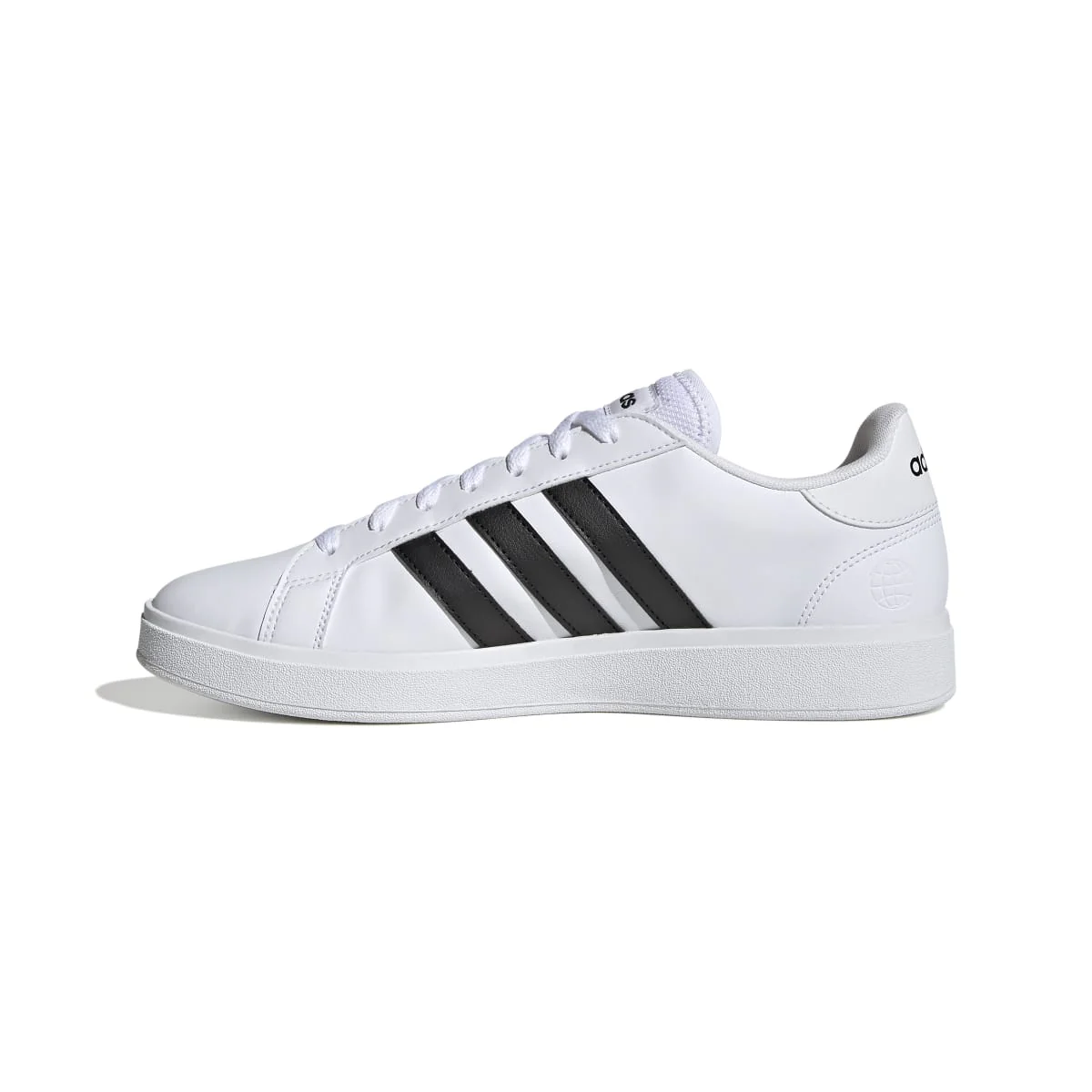 Sneakers bianche da uomo con strisce a contrasto adidas Grand Court Base 2.0 - Image 4