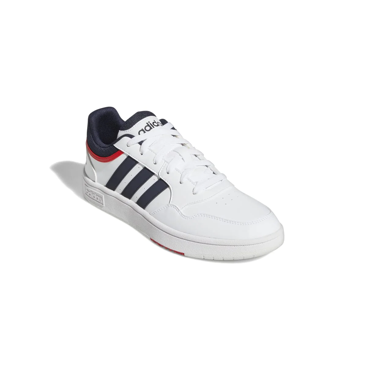 Sneakers bianche da uomo con strisce a contrasto adidas Hoops 3.0 Low Classic Vintage - Image 5