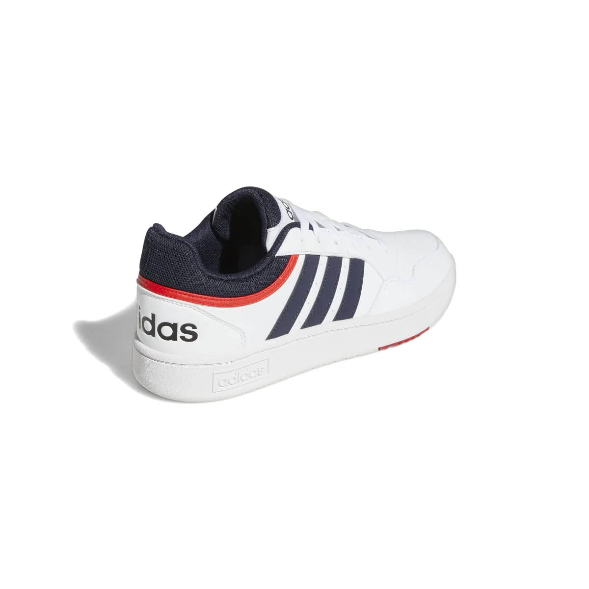 Sneakers bianche da uomo con strisce a contrasto adidas Hoops 3.0 Low Classic Vintage - Image 6