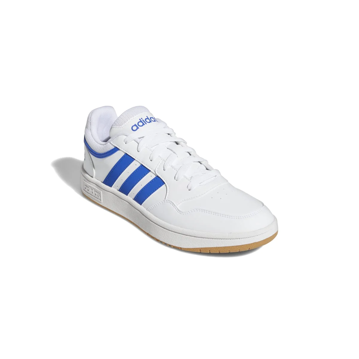 Sneakers bianche da uomo con strisce blu a contrasto adidas Hoops 3.0 - Image 5