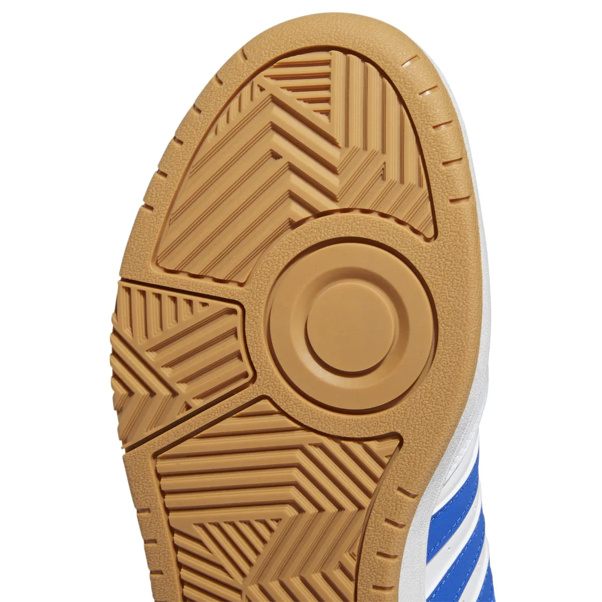Sneakers bianche da uomo con strisce blu a contrasto adidas Hoops 3.0 - Image 8