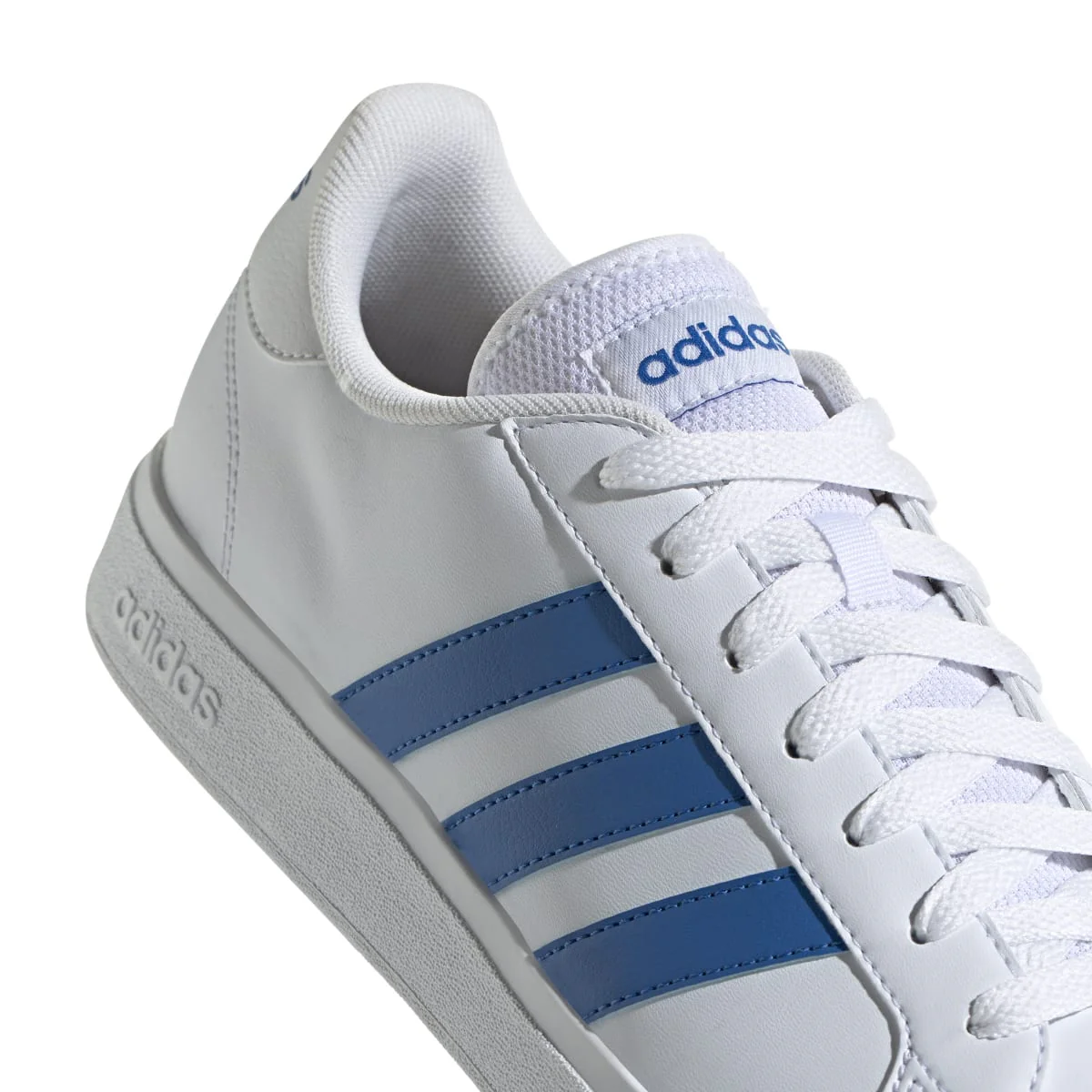 Sneakers bianche da uomo con strisce blu adidas Grand Court Base 2.0 - Image 7