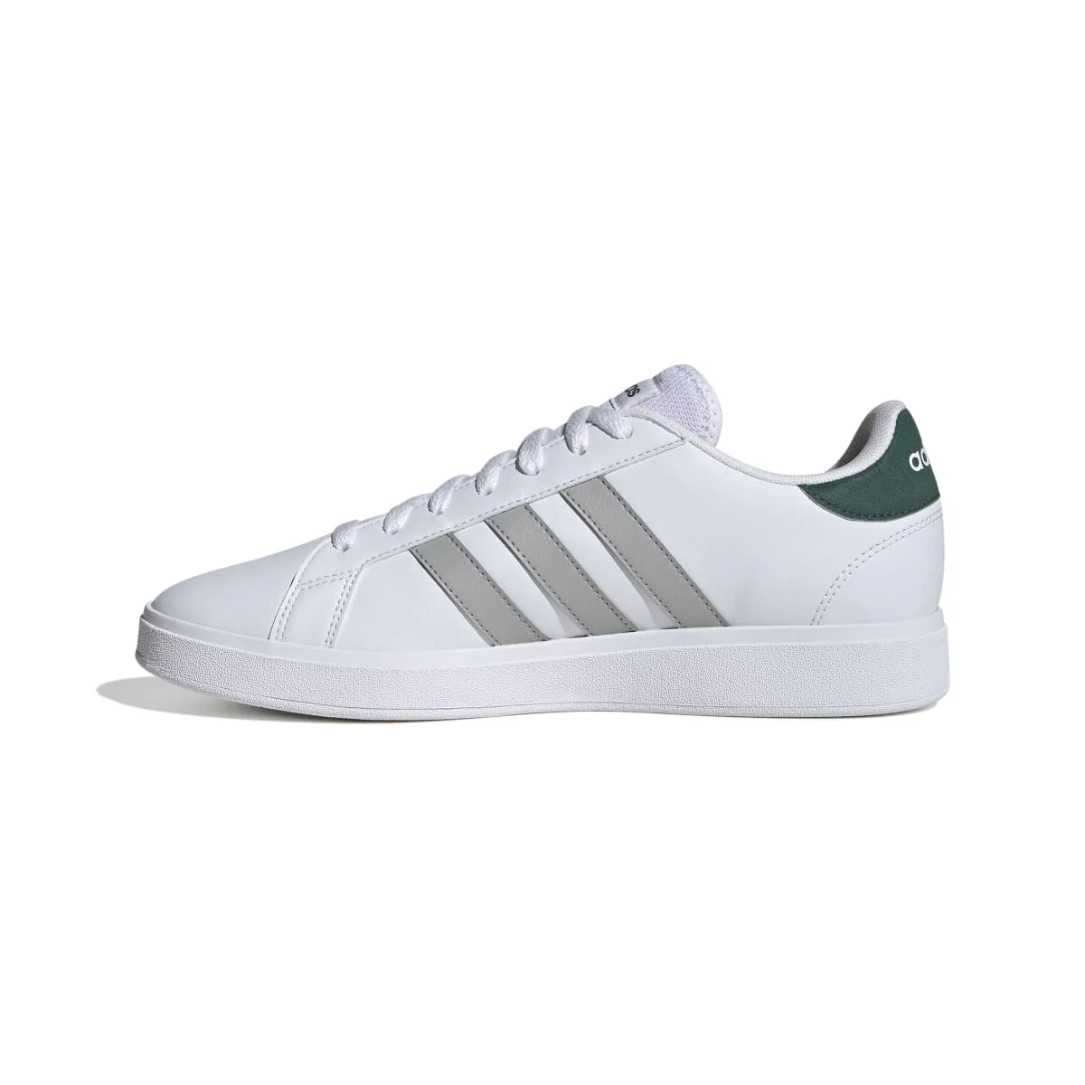 Sneakers bianche da uomo con strisce grigie adidas Grand Court Base 2.0 - Image 4