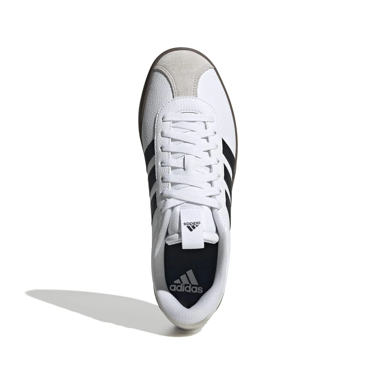 Sneakers bianche da uomo con strisce laterali nere adidas VL Court 3.0 - Image 3