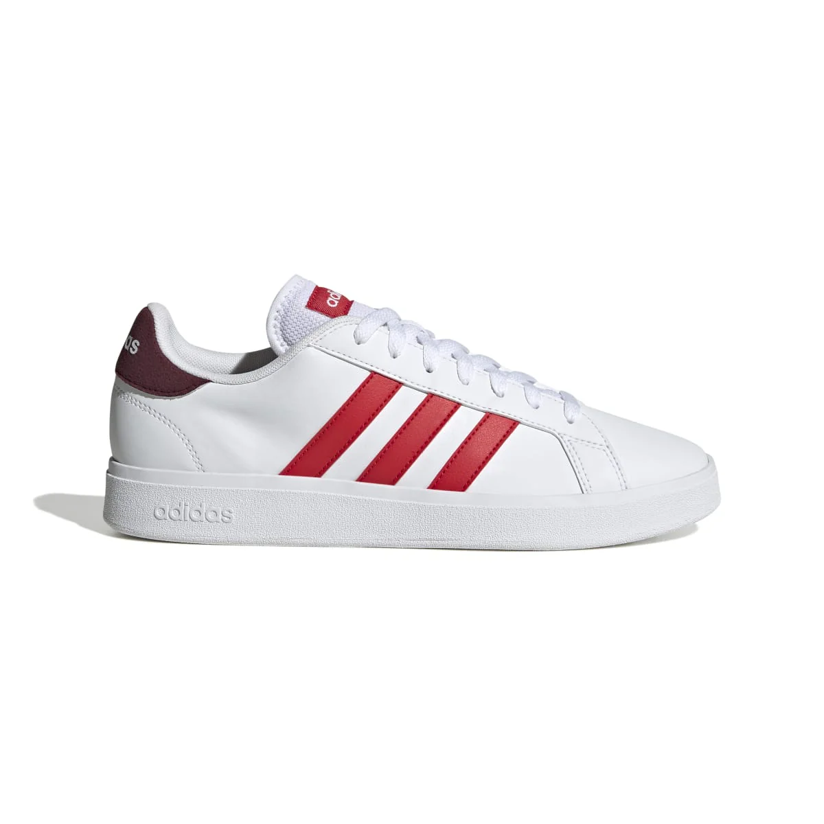 Sneakers bianche da uomo con strisce rosse adidas Grand Court Base 2.0 - Image 2