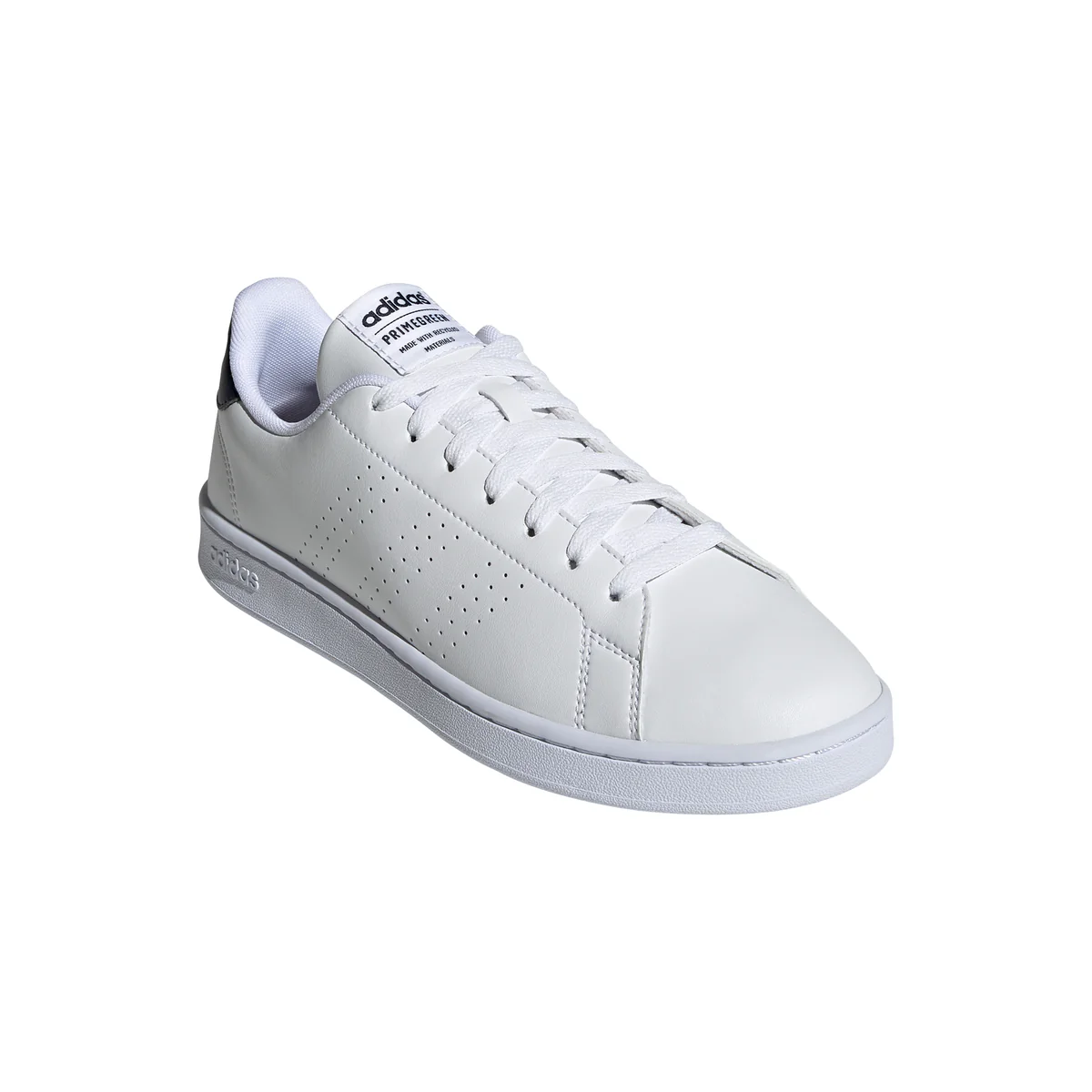 Sneakers bianche da uomo con strisce traforate adidas Advantage - Image 2