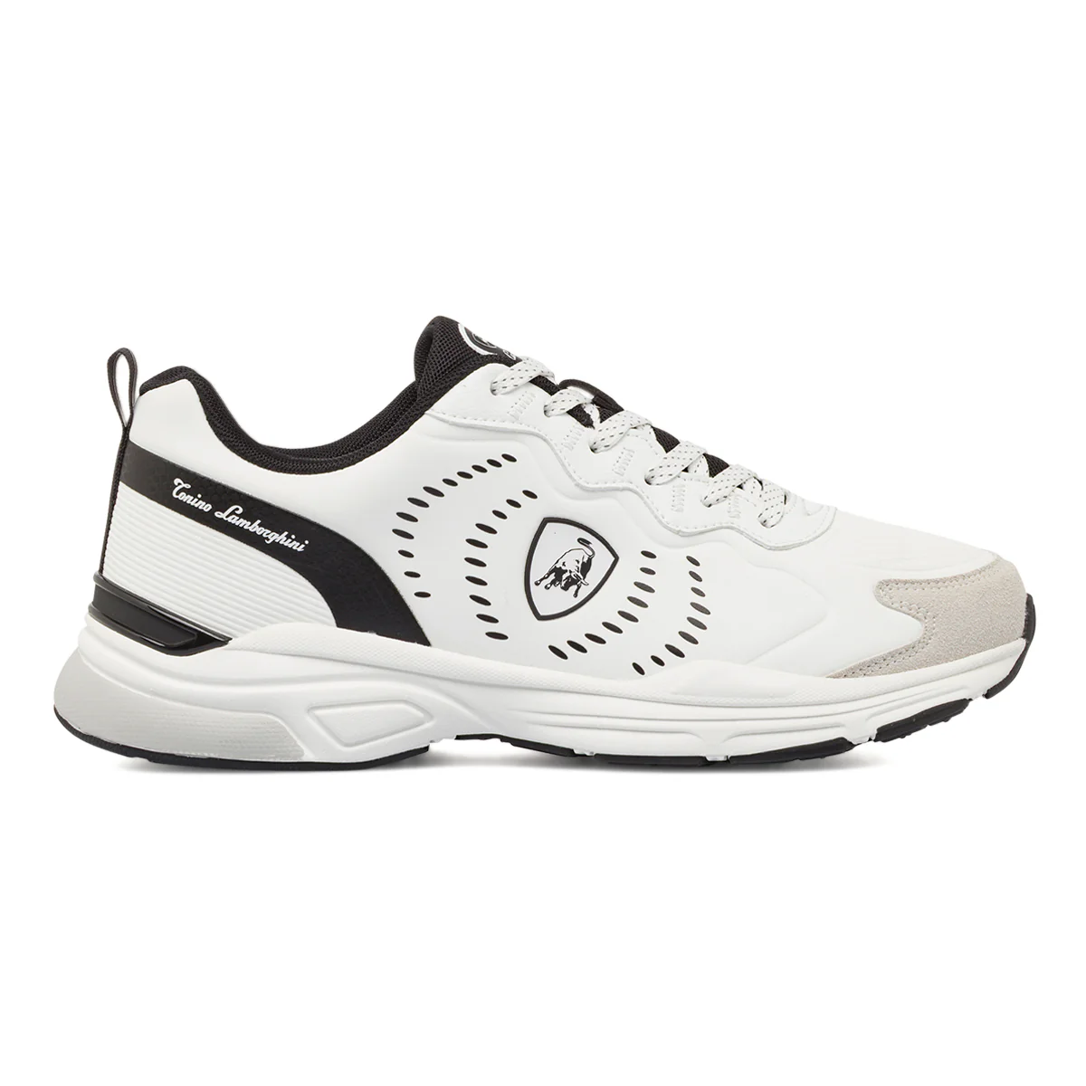 Sneakers bianche da Uomo con suola alta Tonino Lamborghini