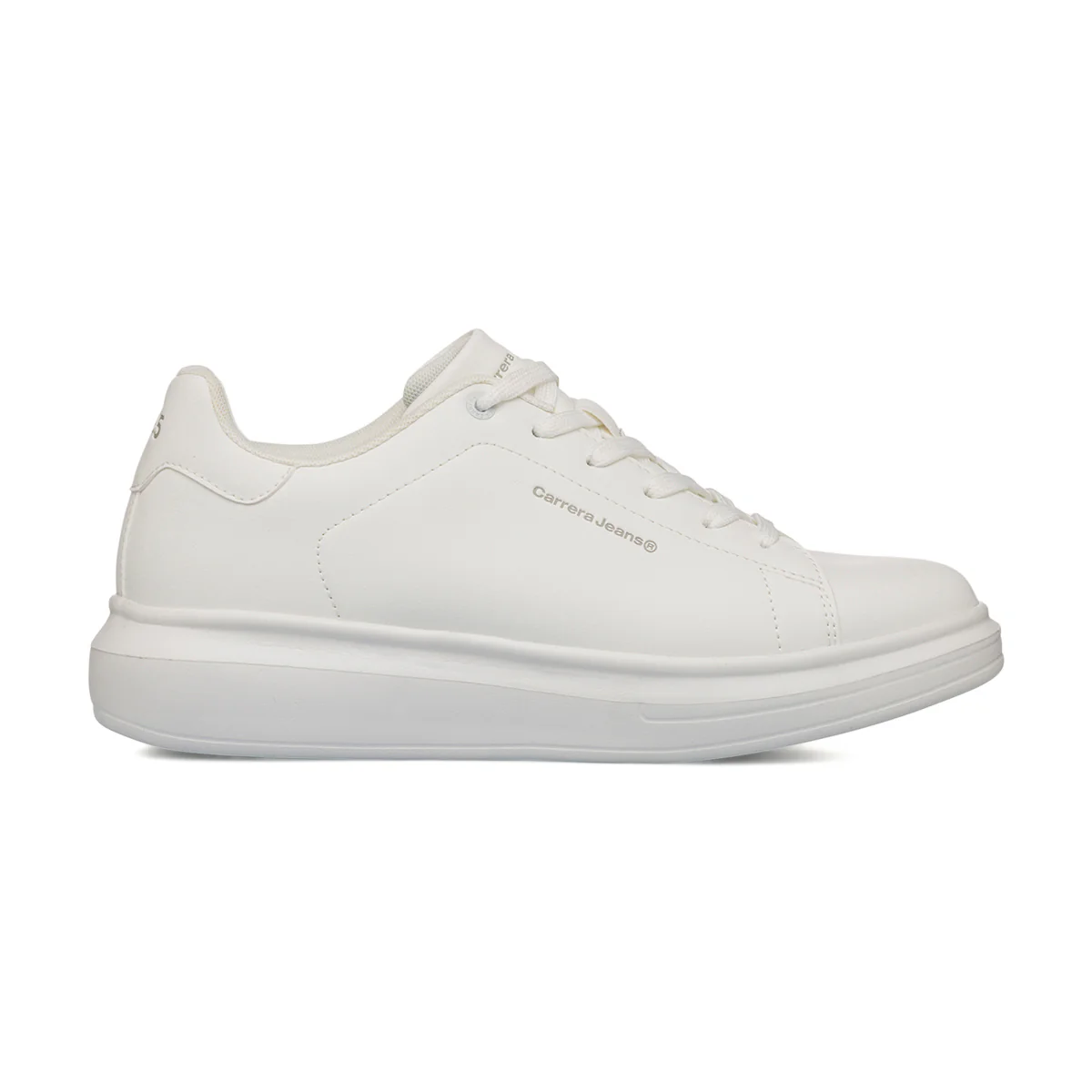Sneakers bianche da Uomo con suola platform e logo Carrera Jeans
