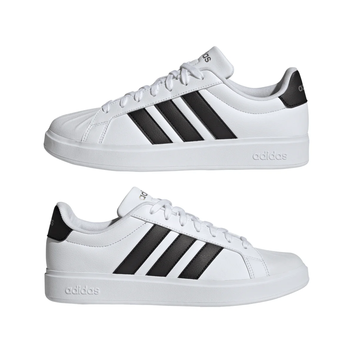 Sneakers bianche da Uomo con tre strisce nere adidas STREETTALK - Image 10