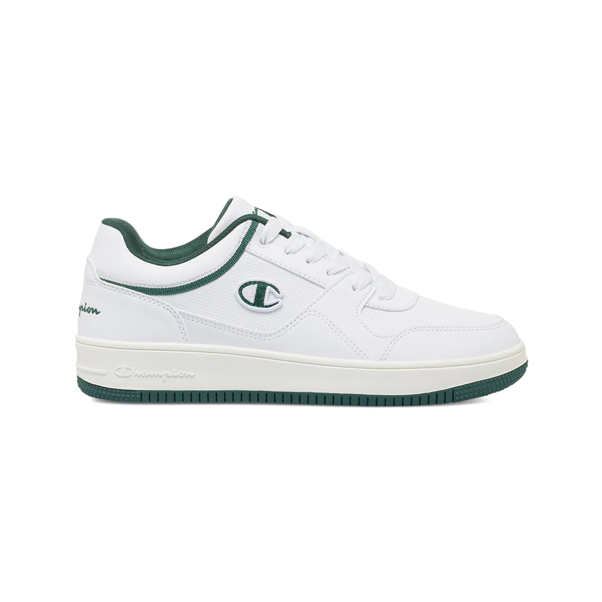 Sneakers bianche da uomo e dettagli verdi Champion RD18 Low