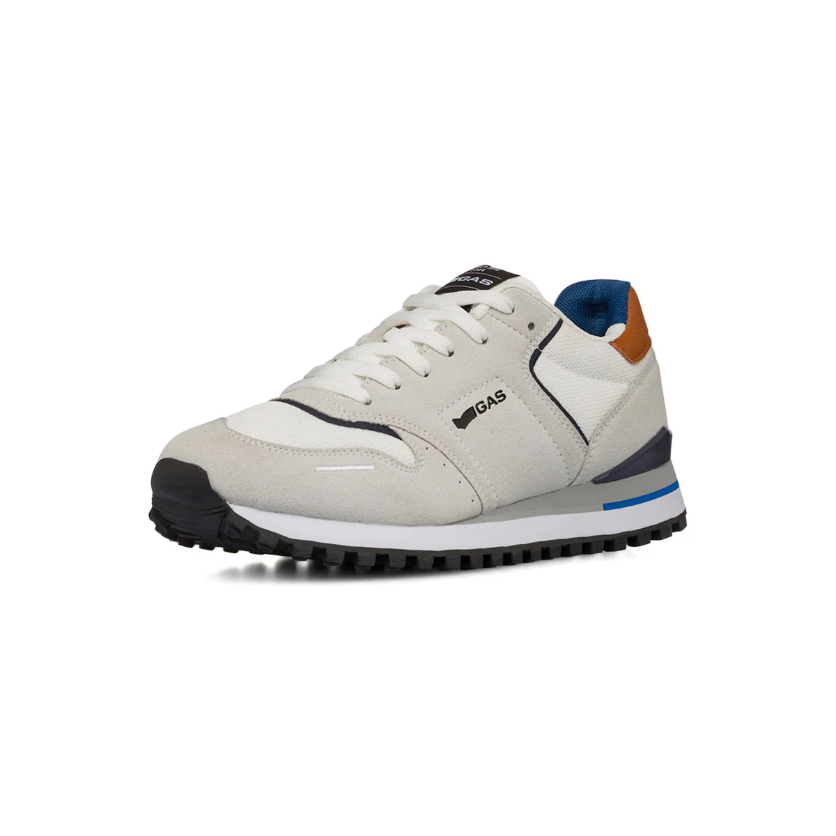 Sneakers bianche da Uomo con rifiniture blu Gas - Image 2