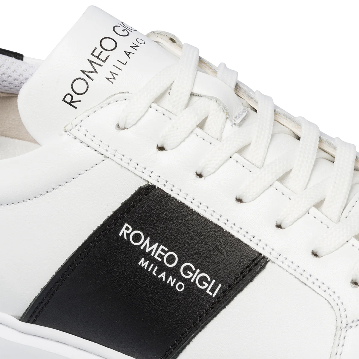 Sneakers bianche da uomo in pelle Romeo Gigli Milano - Image 11