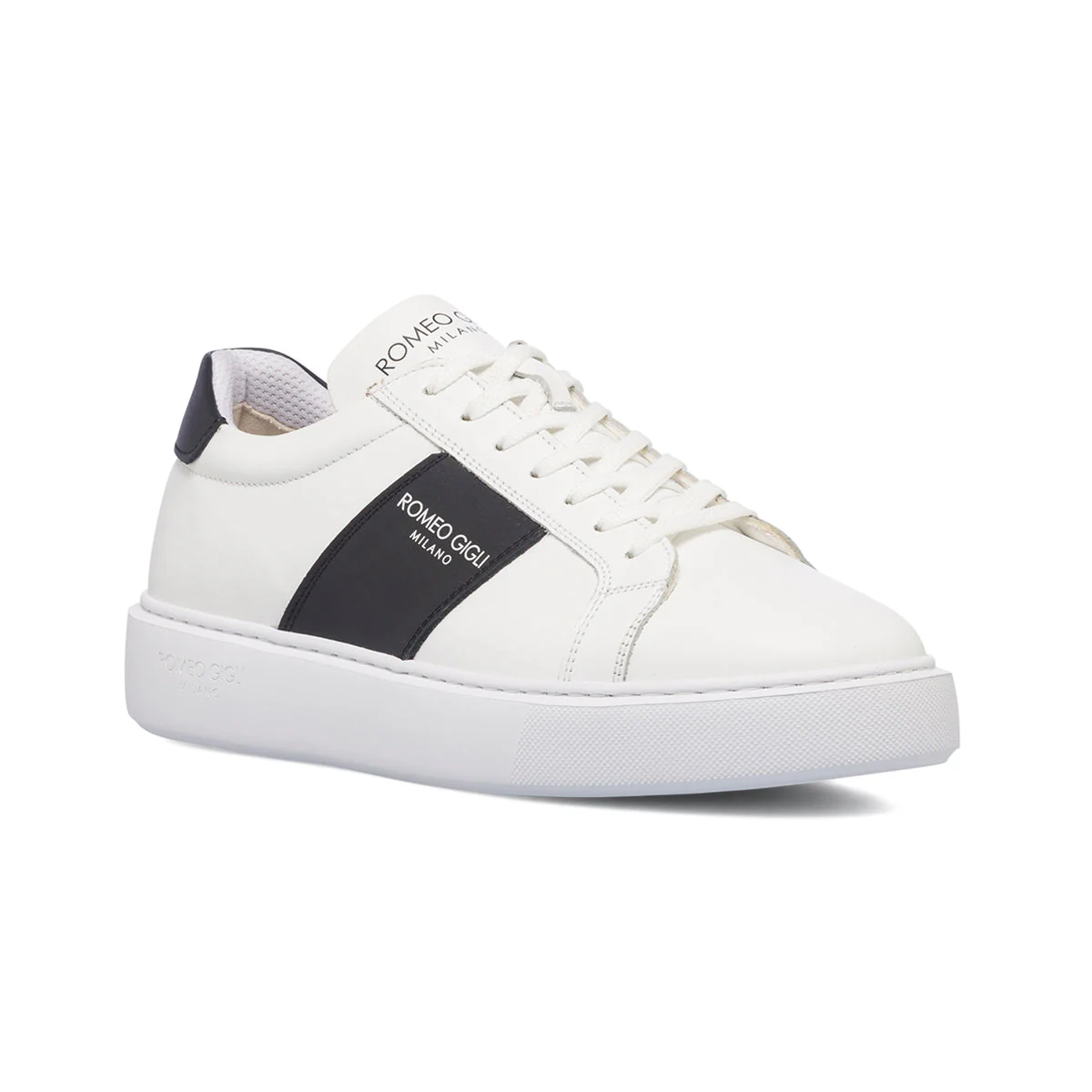 Sneakers bianche da uomo in pelle Romeo Gigli Milano - Image 2