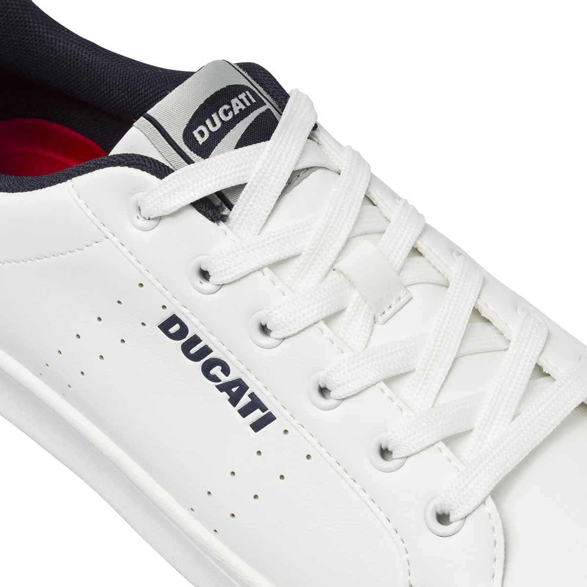Sneakers Bianche da Uomo sportive con dettagli blu Ducati - Image 4