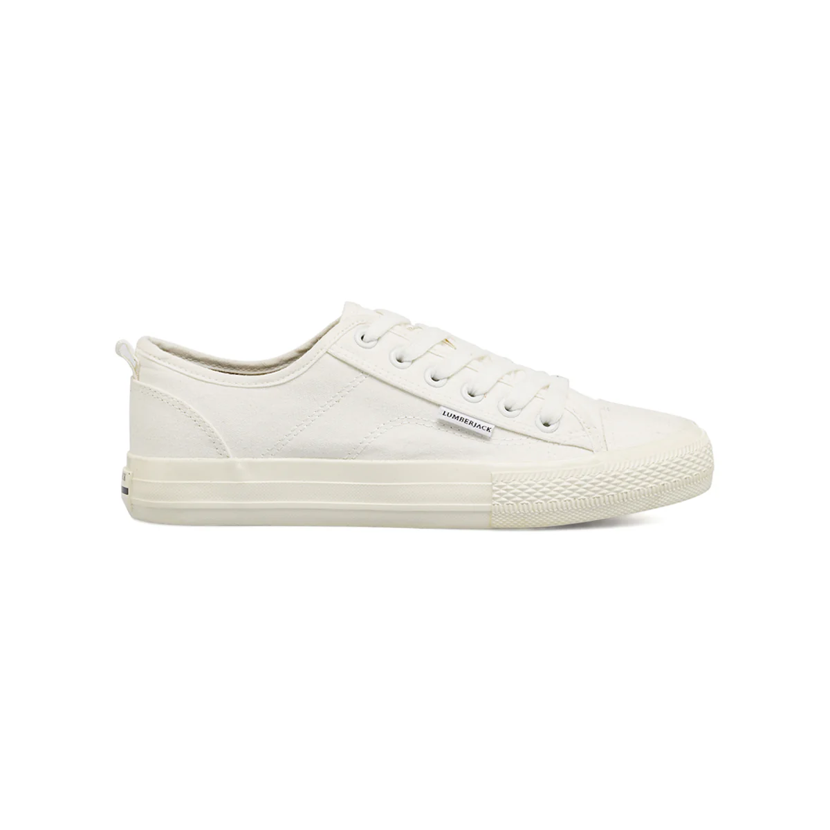 Sneakers Bianche Donna in tessuto con suola in gomma Lumberjack