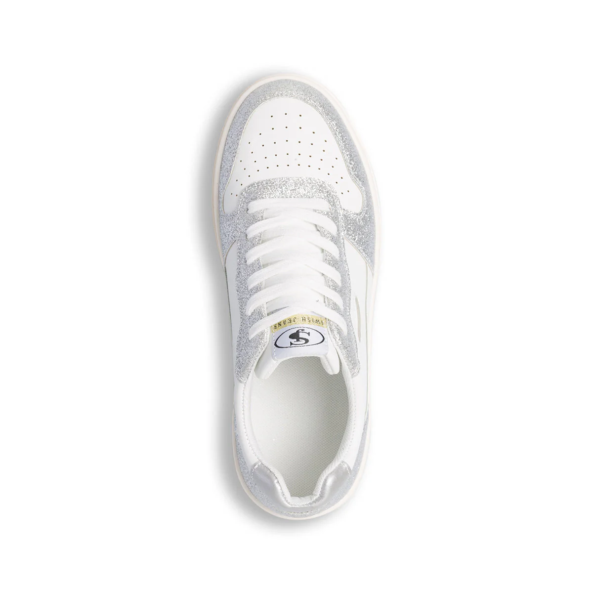 Sneakers bianche e argento da donna con glitter Swish Jeans - Image 8