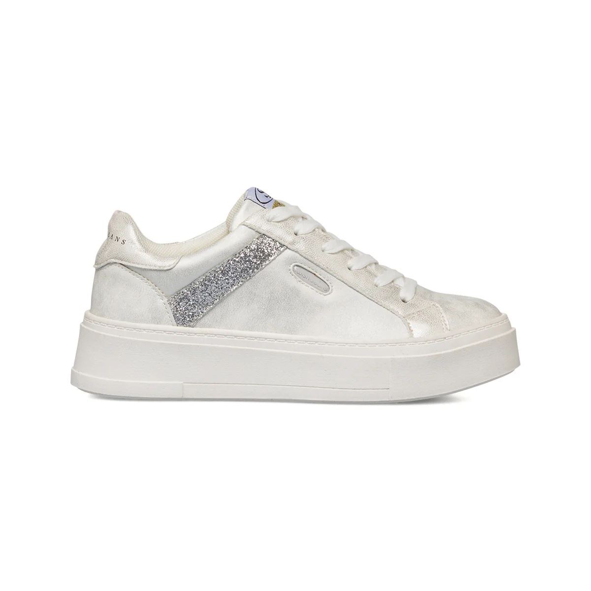 Sneakers bianche e argento da Donna con glitter Swish Jeans