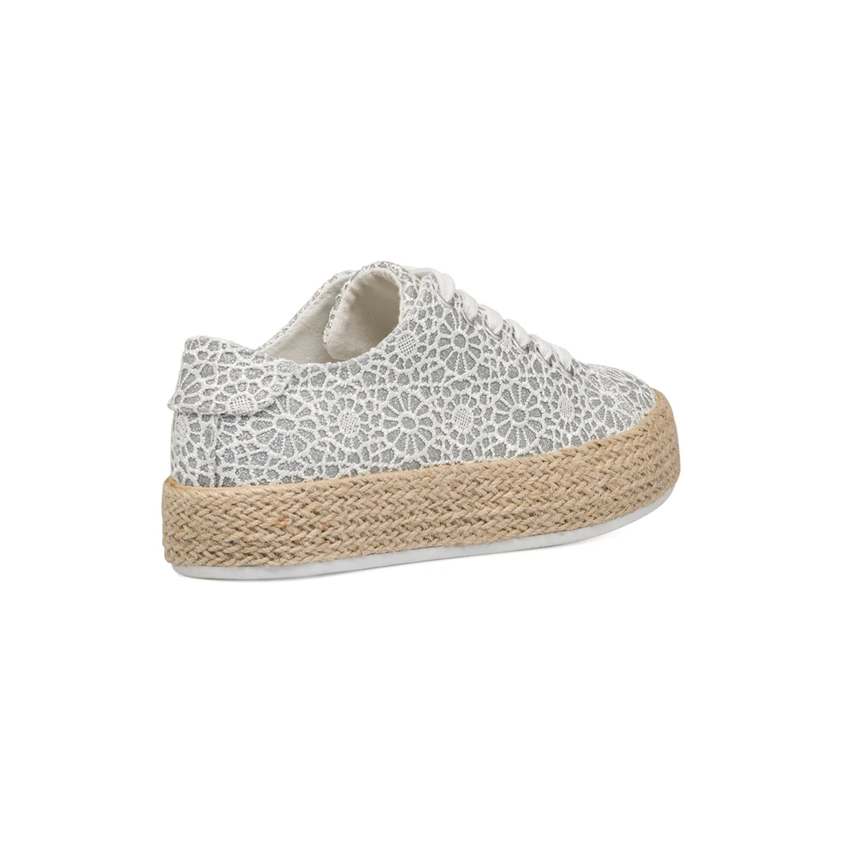 Sneakers bianche e argento da donna effetto pizzo Lora Ferres - Image 3