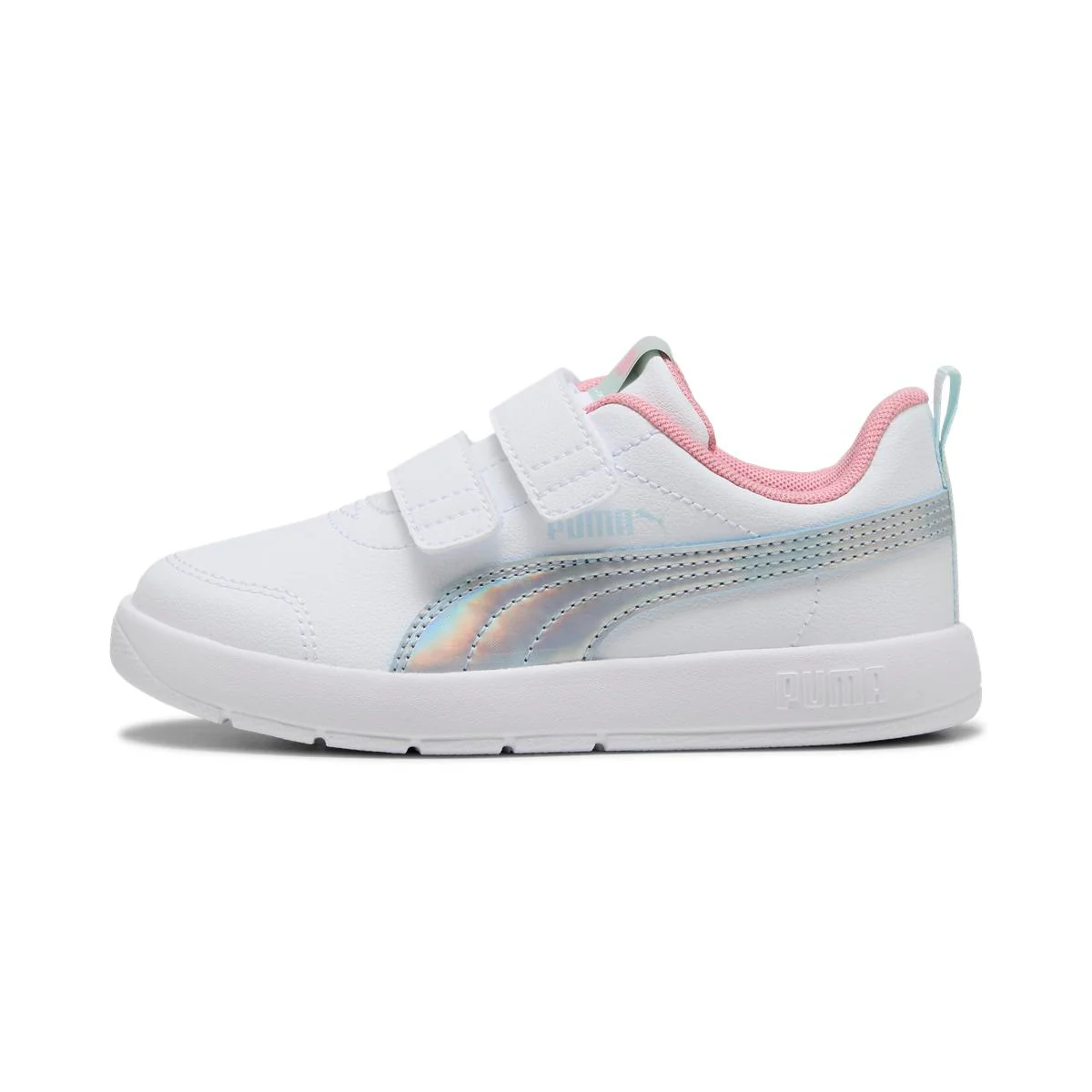 Sneakers bianche e argento da Ragazza Puma Courtflex V3 - Image 3