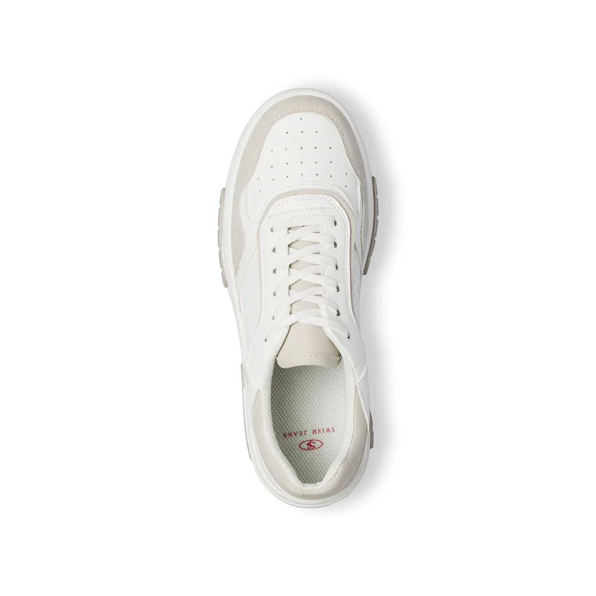 Sneakers bianche e beige da donna con dettagli traforati Swish Jeans - Image 14