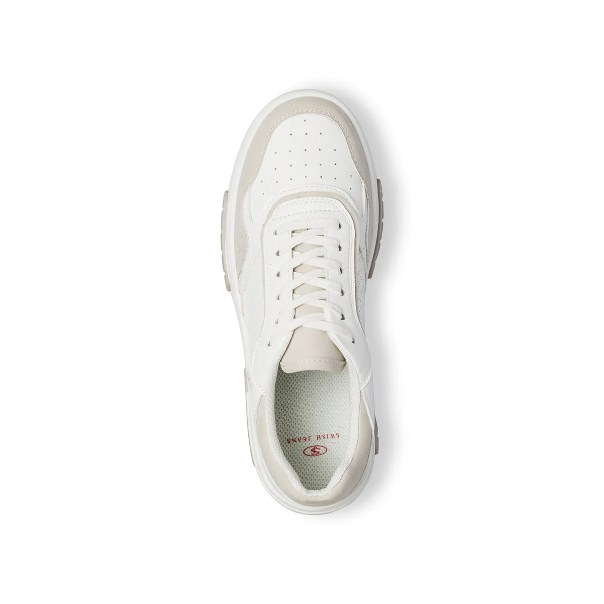 Sneakers bianche e beige da donna con dettagli traforati Swish Jeans - Image 6