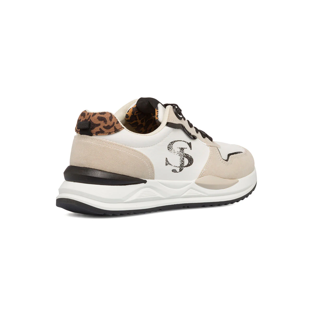 Sneakers bianche e beige da donna con dettaglio animalier Swish Jeans - Image 3