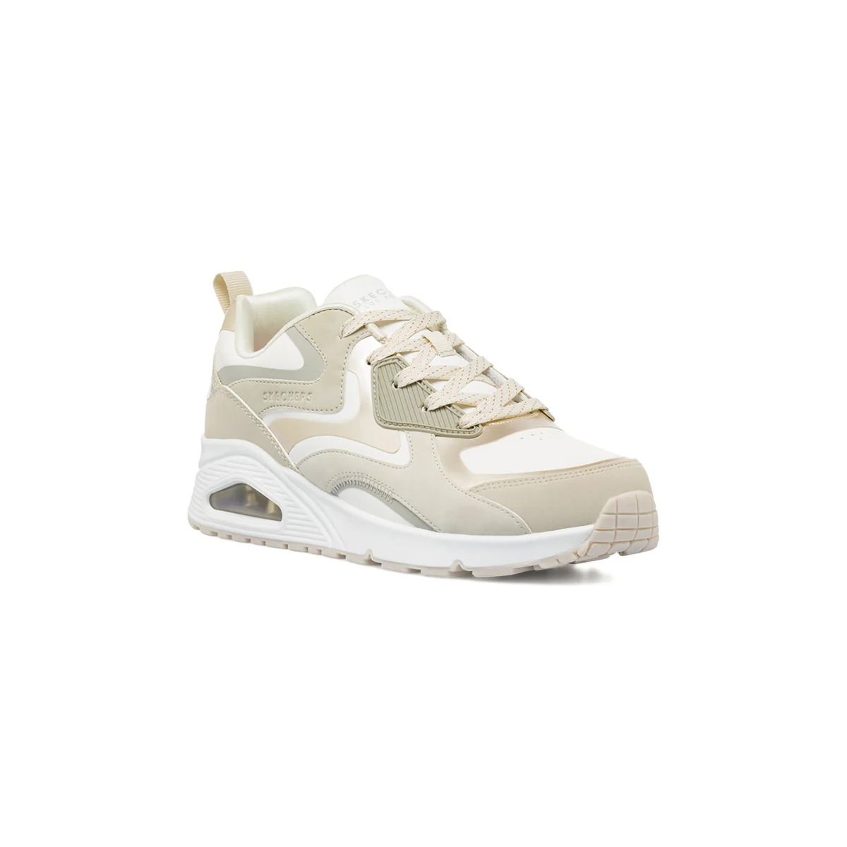 Sneakers beige da Ragazza con ammortizzazione ad aria Skechers Uno - Image 2