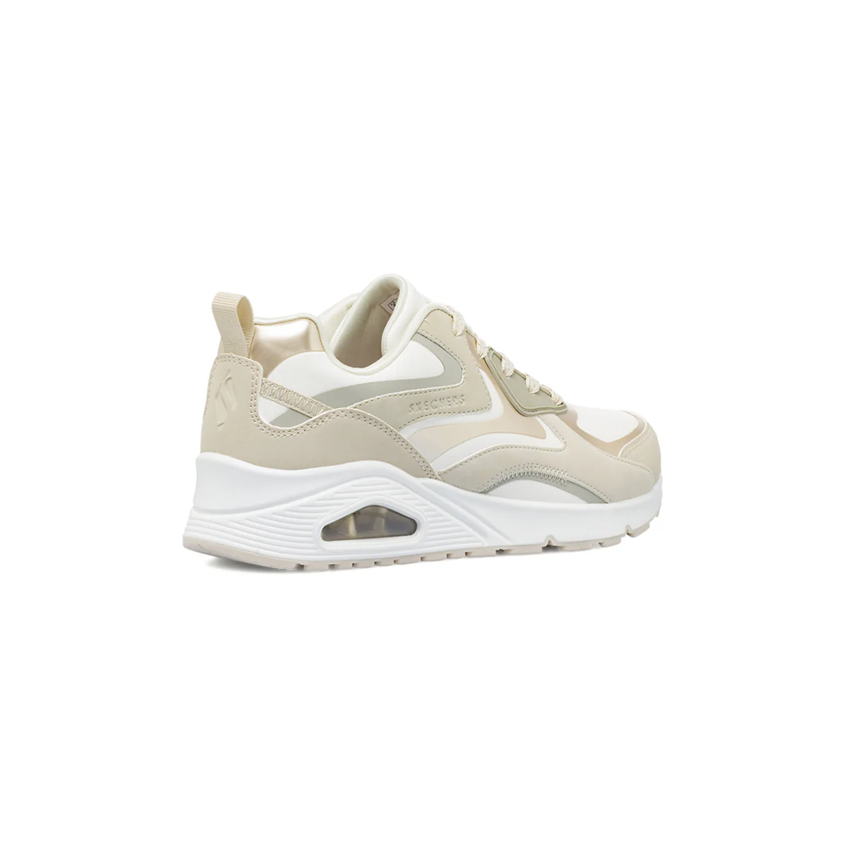 Sneakers beige da Ragazza con ammortizzazione ad aria Skechers Uno - Image 3