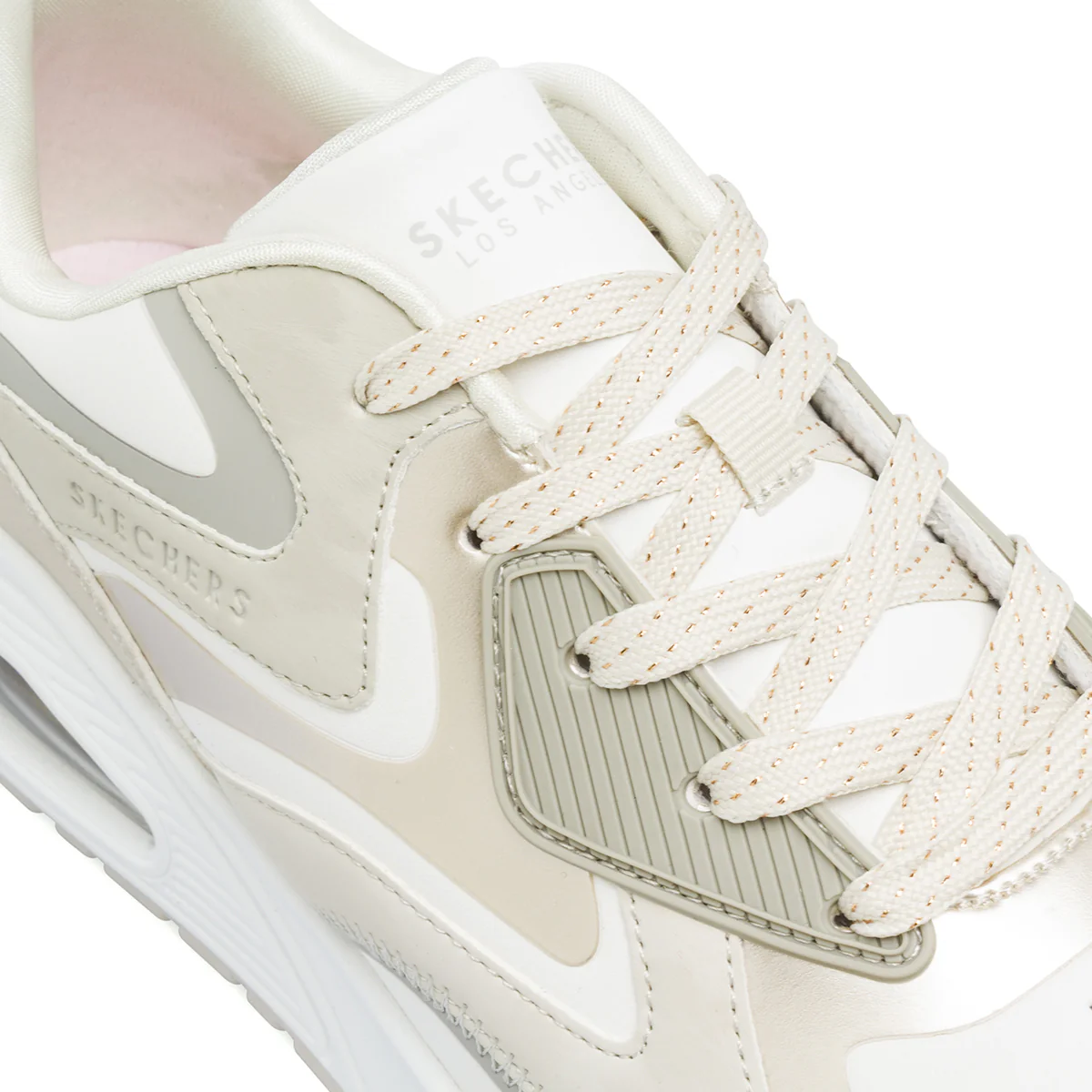 Sneakers beige da Ragazza con ammortizzazione ad aria Skechers Uno - Image 5
