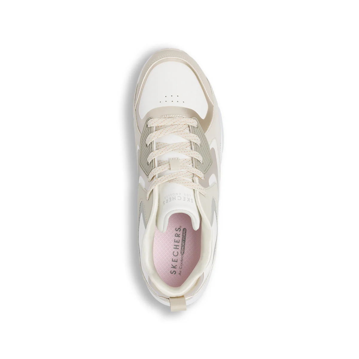 Sneakers beige da Ragazza con ammortizzazione ad aria Skechers Uno - Image 6
