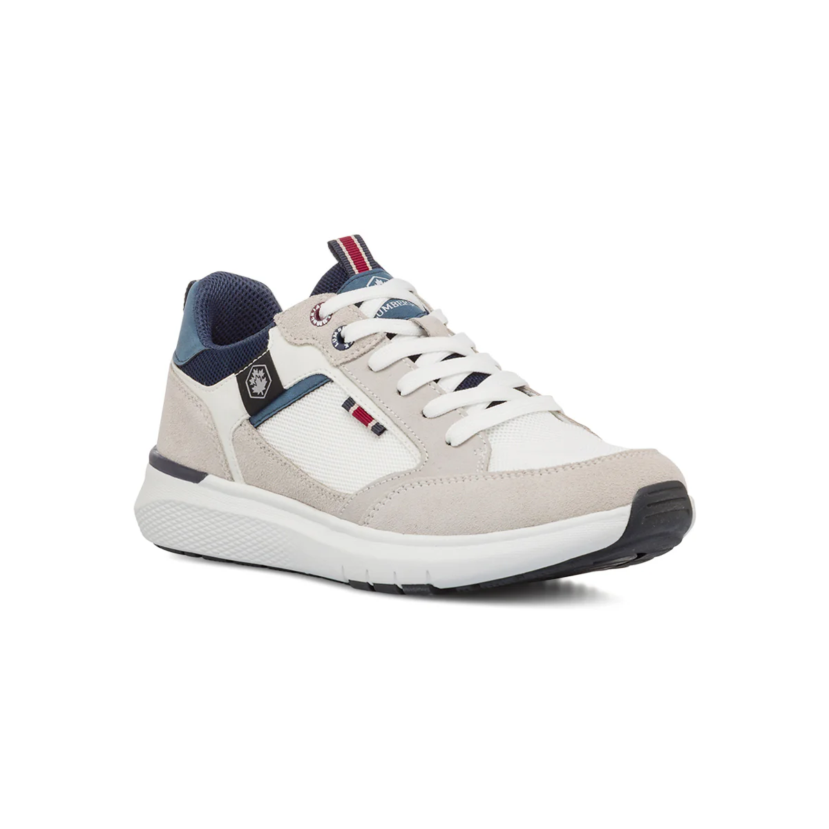 Sneakers bianche e beige da Uomo con inserti effetto scamosciato Lumberjack - Image 2