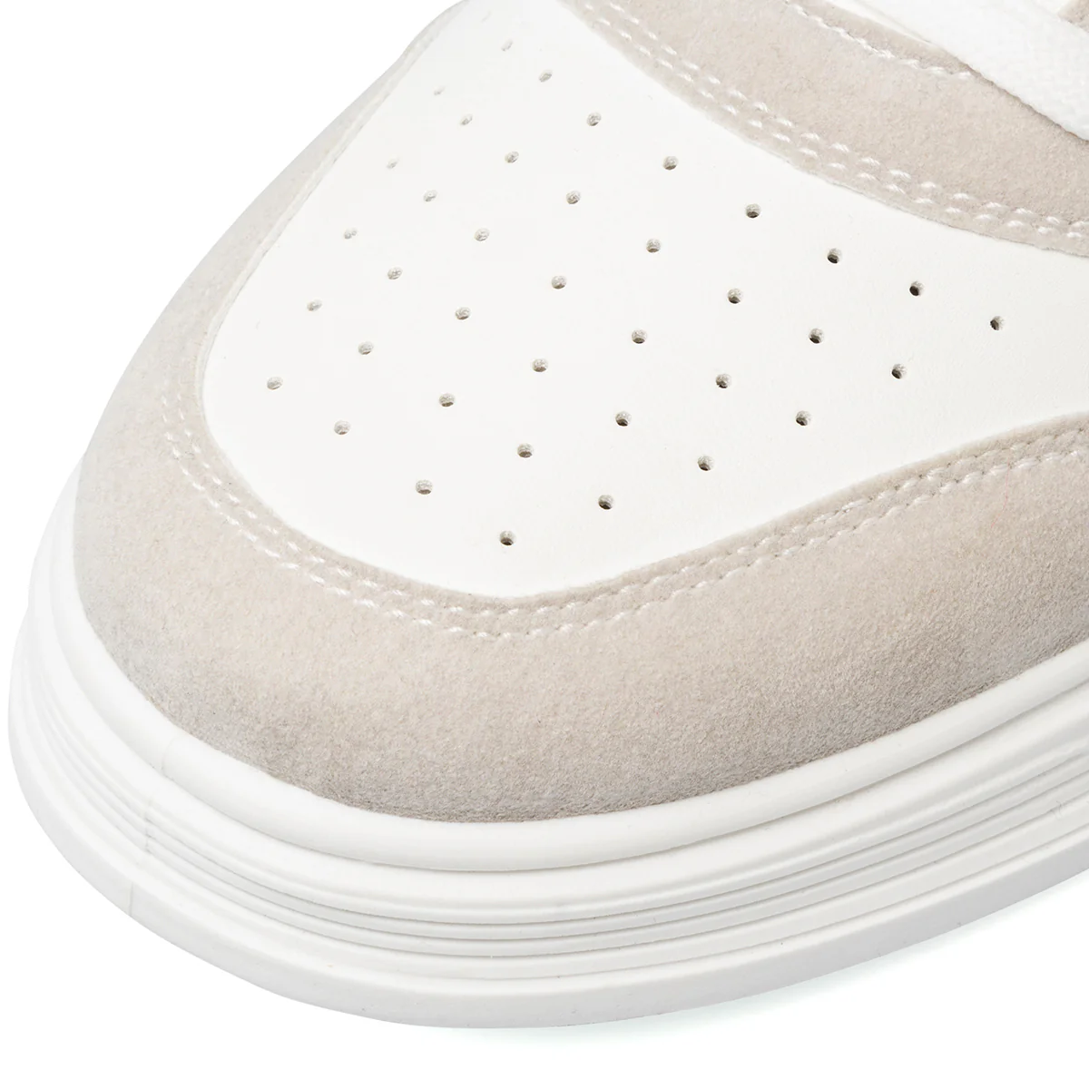 Sneakers bianche e beige da uomo con logo laterale Beverly Hills Polo Club - Image 4