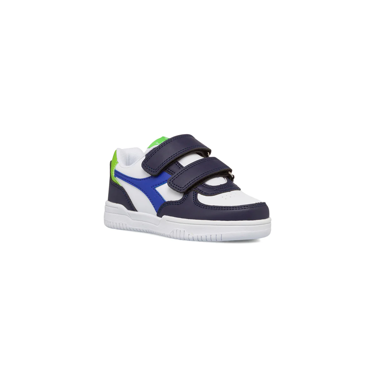Sneakers bianche e blu da bambino con doppio velcro Diadora Raptor LOW PS - Image 2