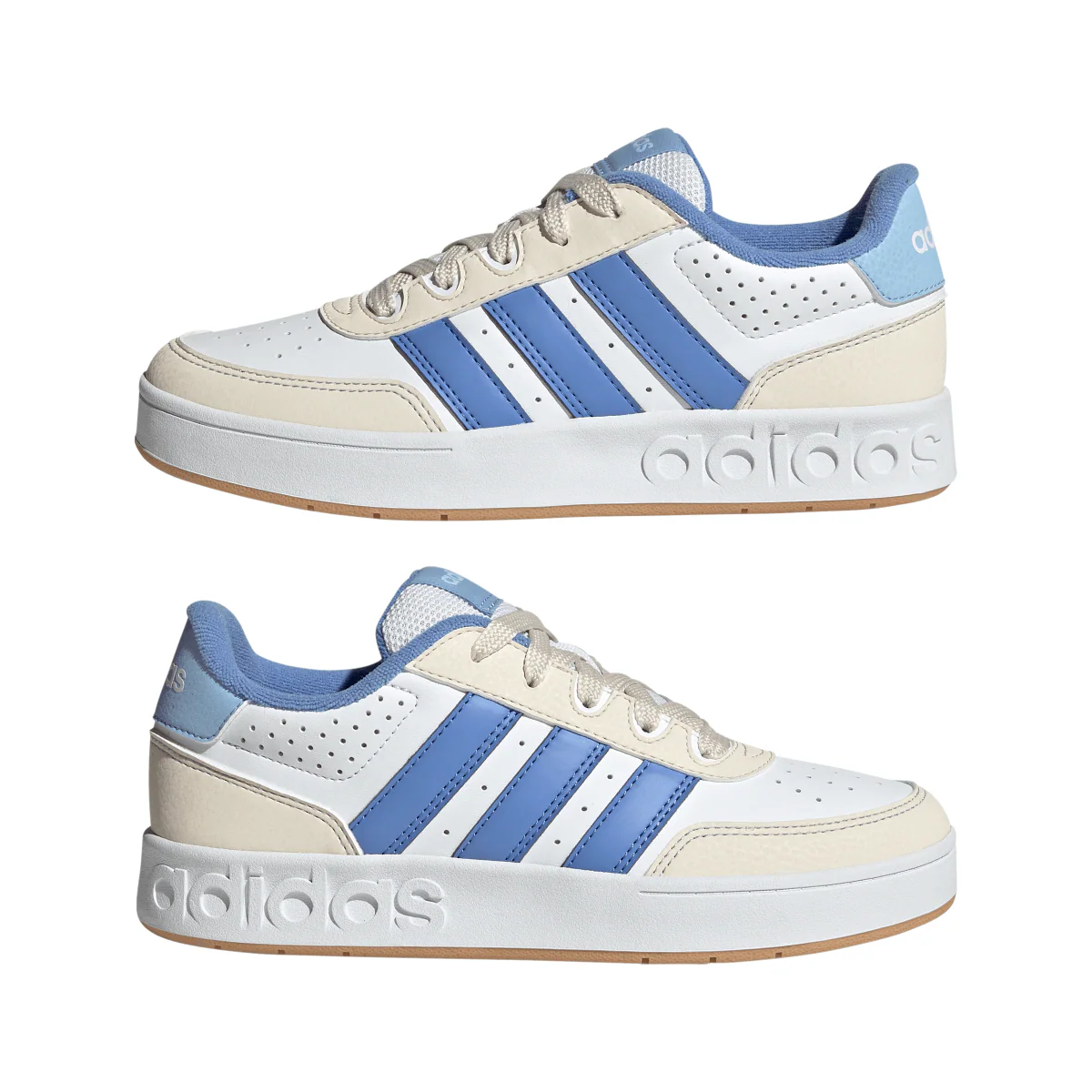 Sneakers bianche e blu da Ragazzo adidas BREAKBASE J - Image 4