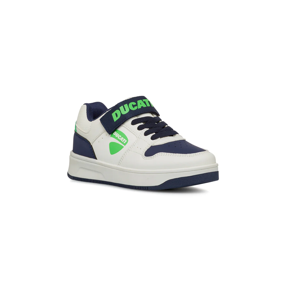 Sneakers bianche e blu da Ragazzo con logo Ducati - Image 2