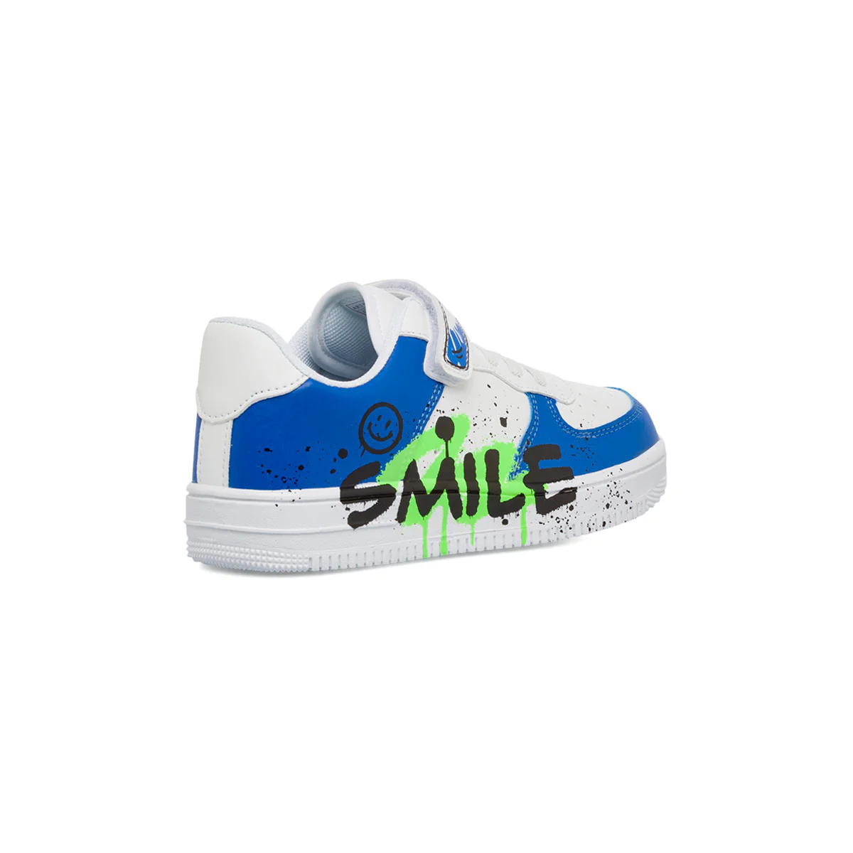 Sneakers bianche e blu da ragazzo con stampa laterale Space Boy - Image 3