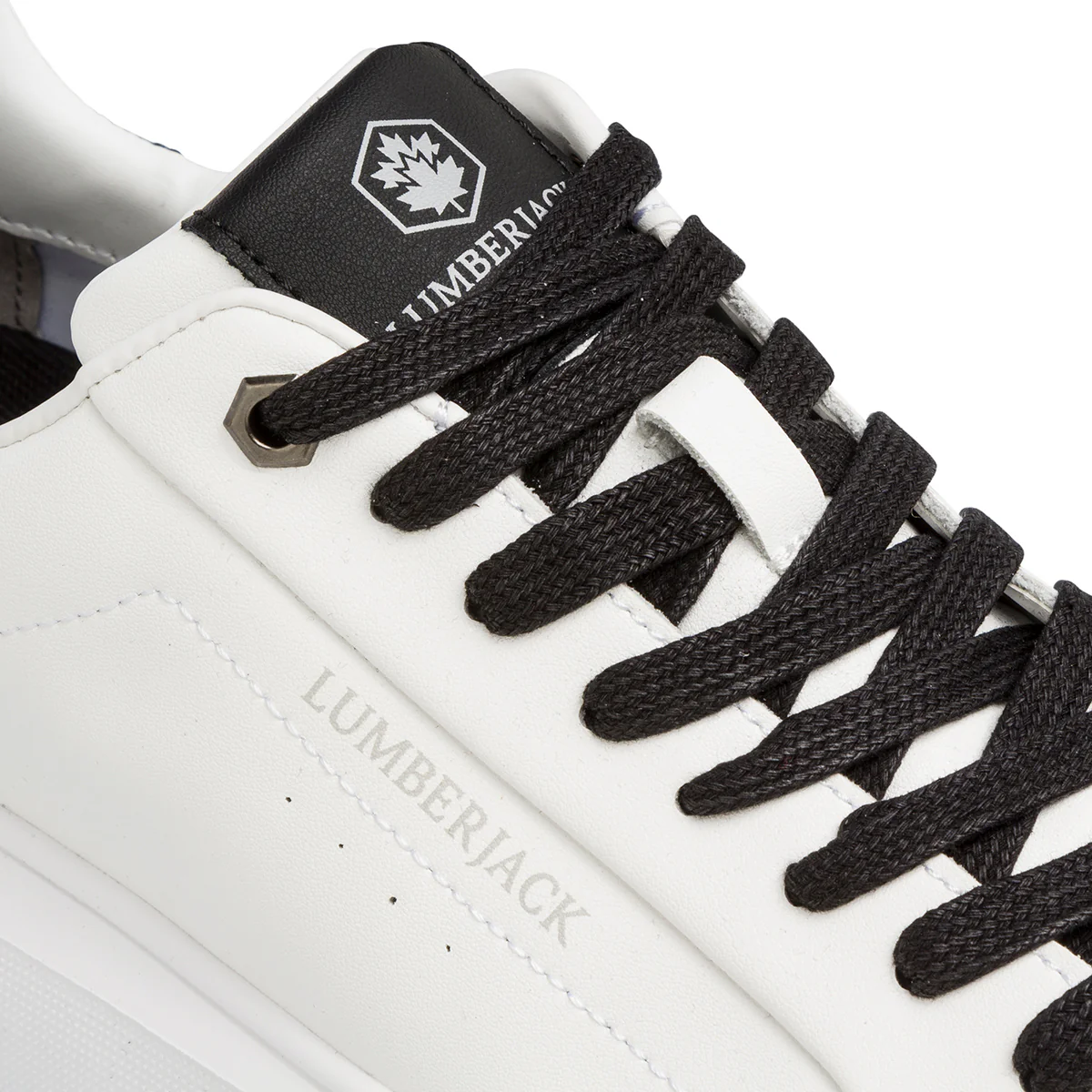 Sneakers bianche e blu navy da uomo con logo Lumberjack Five - Image 5