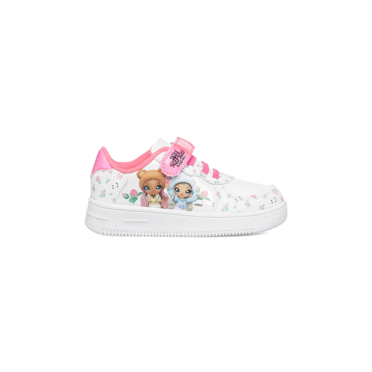 Sneakers bianche e fucsia con stampa Na Na Na Surprise