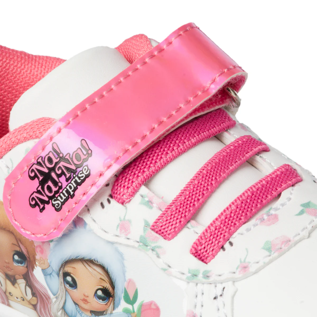 Sneakers bianche e fucsia con stampa Na Na Na Surprise - Image 6