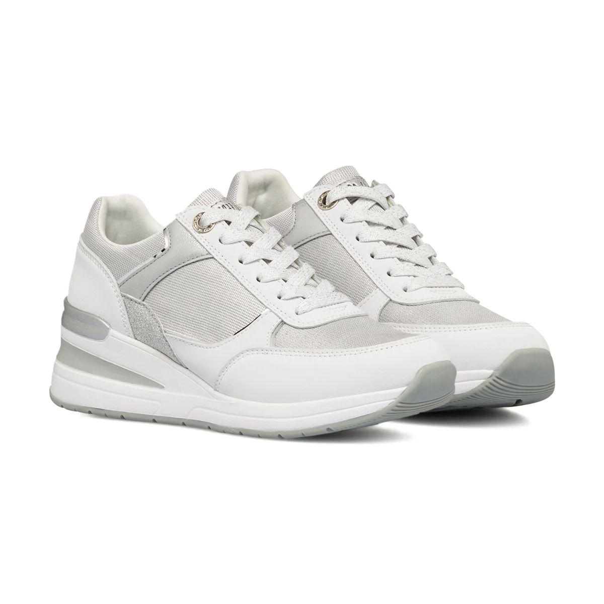Sneakers bianche e grigie da donna con maxi-suola Lora Ferres - Image 2