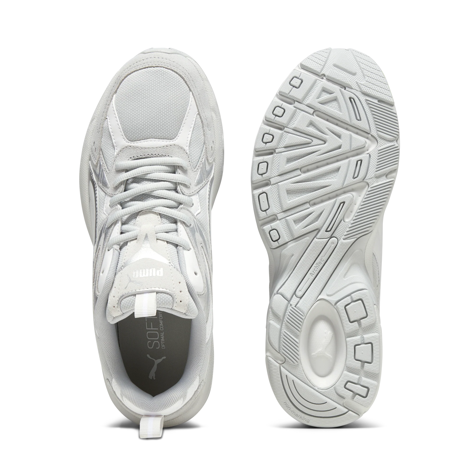 Sneakers Rétro bianche e grigie da donna Puma Milenio Tech - Image 6