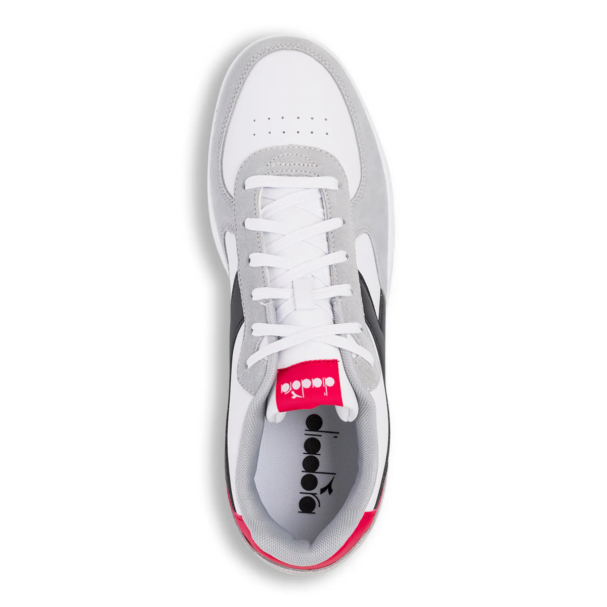 Sneakers bianche e grigie da uomo con logo a contrasto Diadora Raptor Low Sl - Image 5