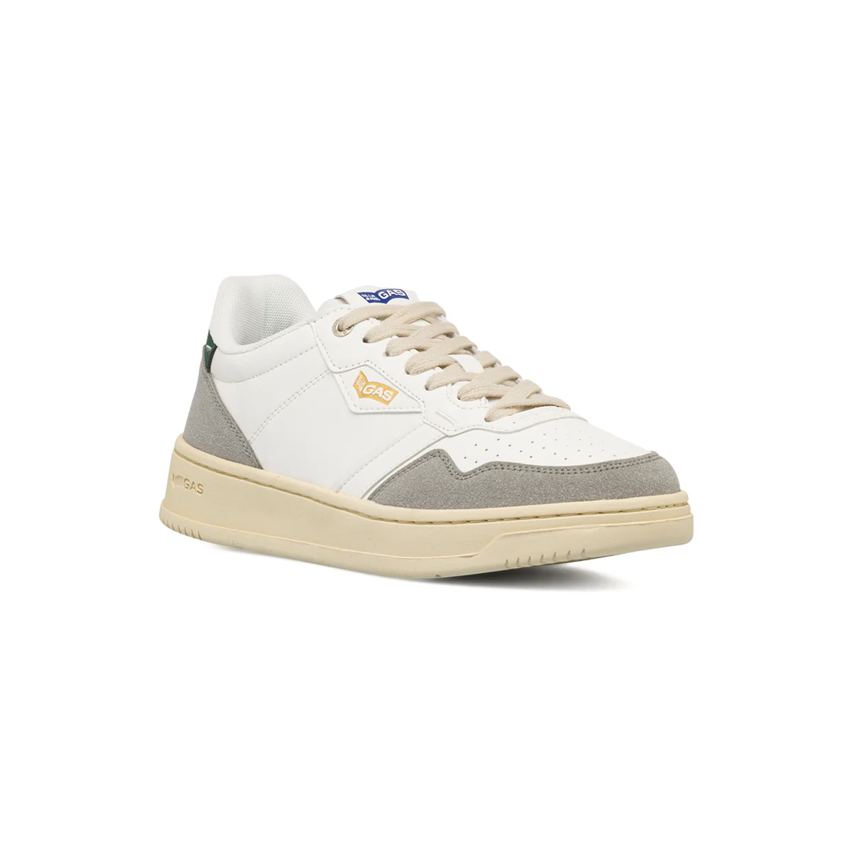 Sneakers bianche e grigie da uomo con logo laterale Gas - Image 2