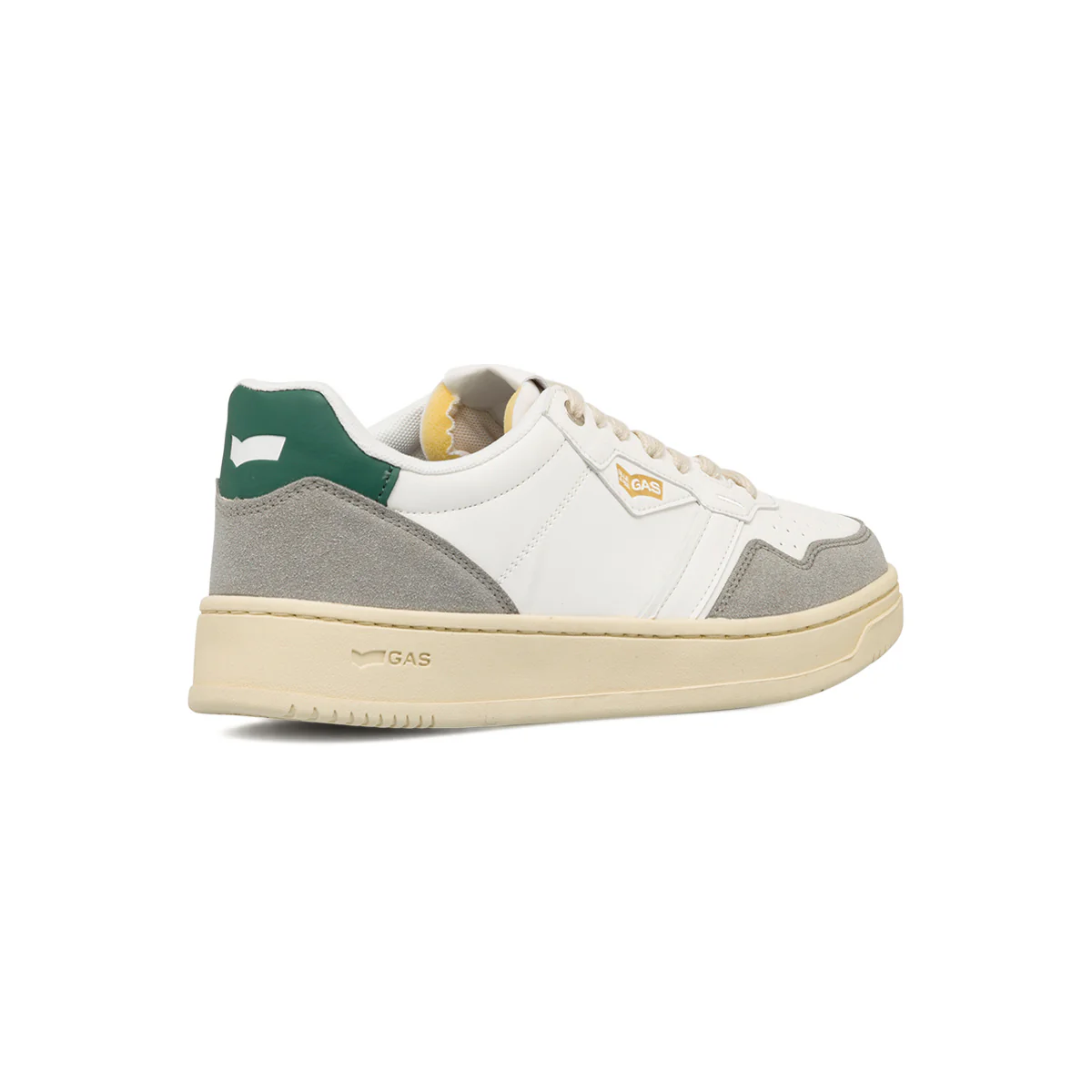 Sneakers bianche e grigie da uomo con logo laterale Gas - Image 3