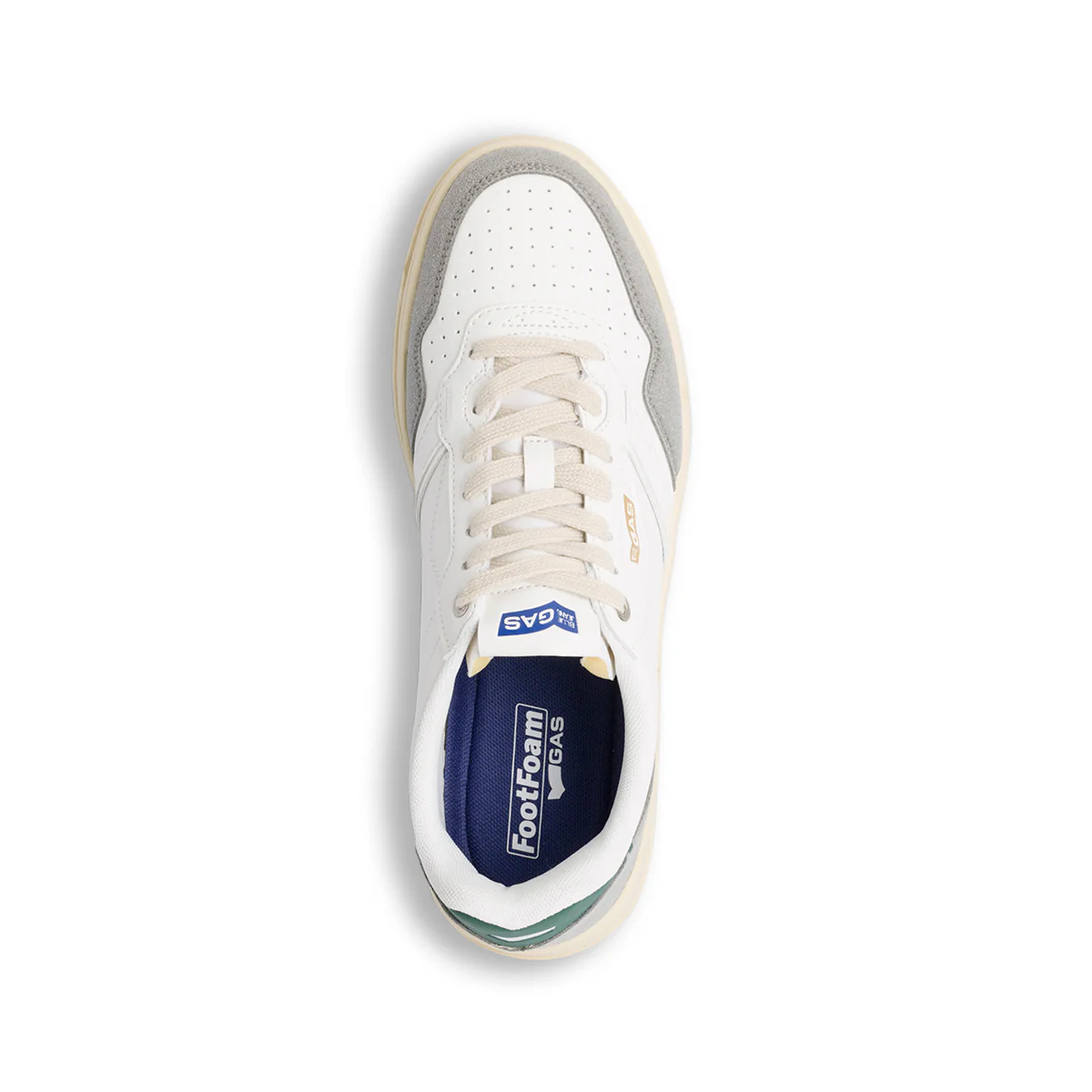 Sneakers bianche e grigie da uomo con logo laterale Gas - Image 7