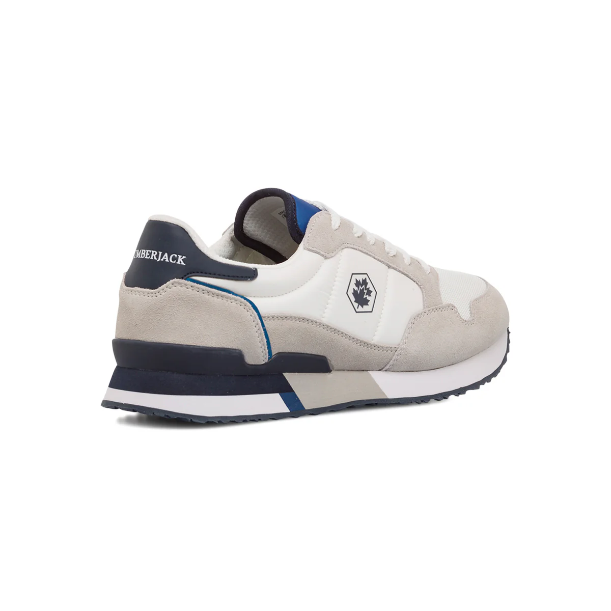 Sneakers bianche e grigie da uomo con logo laterale Lumberjack Wilson - Image 3