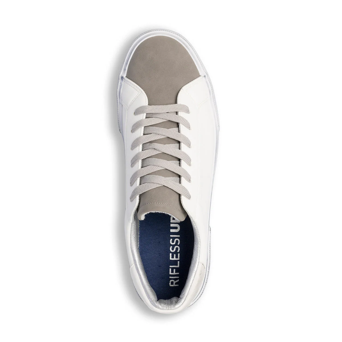 Sneakers bianche e grigie da uomo con suola vintage Riflessi Urbani - Image 5