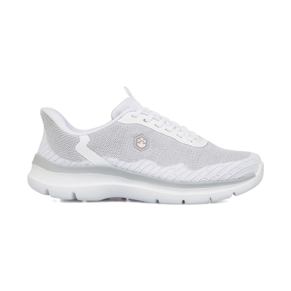 Sneakers bianche e grigie in memory foam da donna Lumberjack Carlo